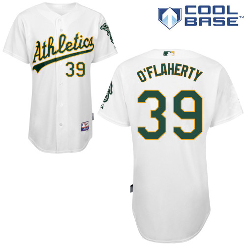 Eric O-Flaherty #39 MLB Jersey-Oakland Athletics Men's Authentic Home White Cool Base Baseball Jersey